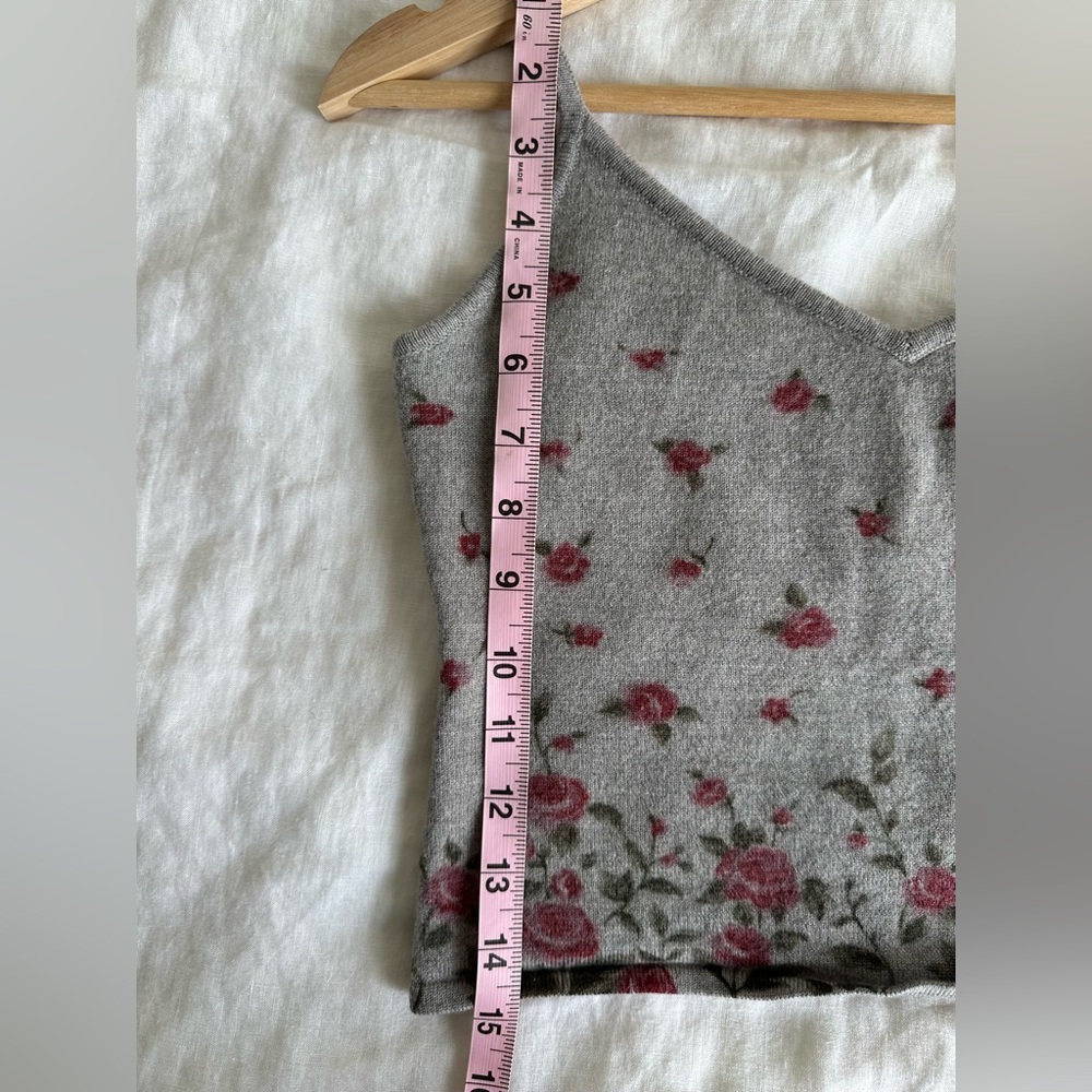 Classiques Entier Vintage 90s Extrafine Merino Wool Summer Floral Crop Cami - Picture 5 of 10